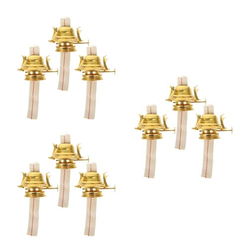 9pcs aluminum oil lamp - oil, wick