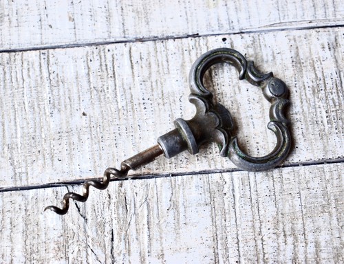 Antique tin corkscrew - tin,
