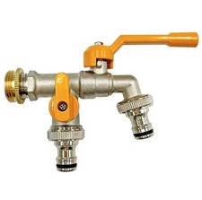 Garden Tap Dual Outlet 1/2