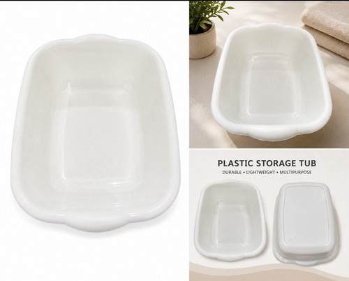White plastic washing - white, up
