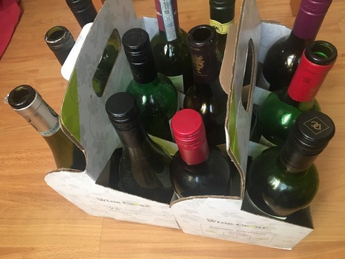 Variety empty wine - empty,