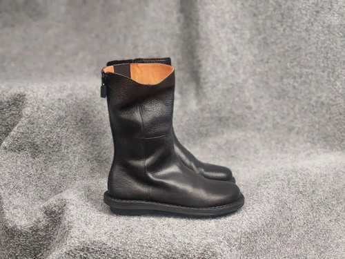 Trippen design black leather - black,