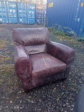 Vintage Tan Leather DFS Chair FREE DELIVERY