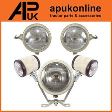 White Headlight Butler & Plough Lamp Kit for David Brown 770 780 880 885 Tractor
