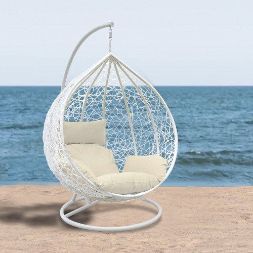 Wicker hanging egg chair - hanging,
