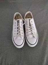White Leather Wedge Converse