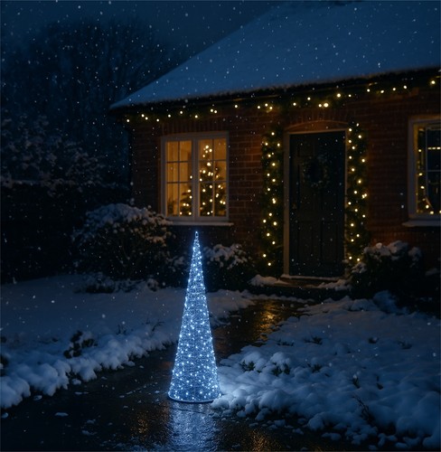 Silver cone led light - silver,