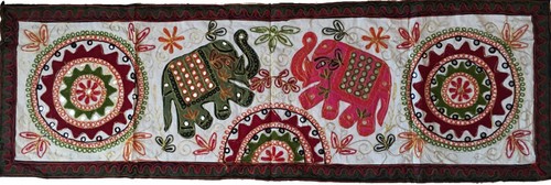 Indian embroidered elephant - indian,