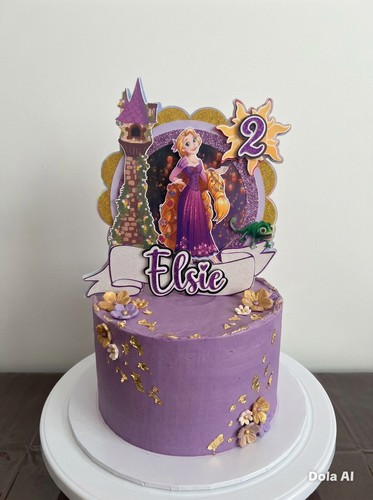Personalised rapunzel cake - personalised,