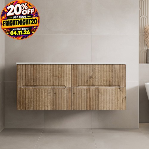 1200mm oak white marble vanity - 1200mm,