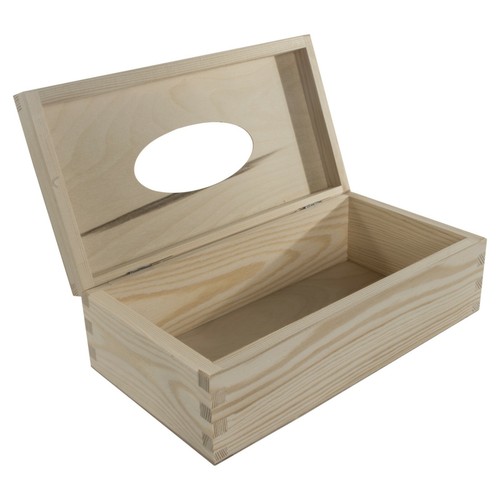 Rectangular wooden tissue - wooden,