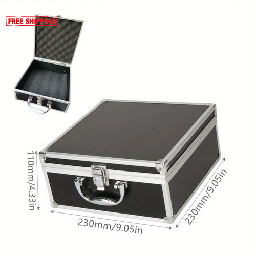 Aluminum hard storage suitcase - aluminum,
