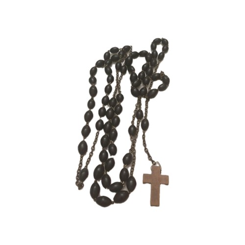 Vintage black rosary beads - vintage,