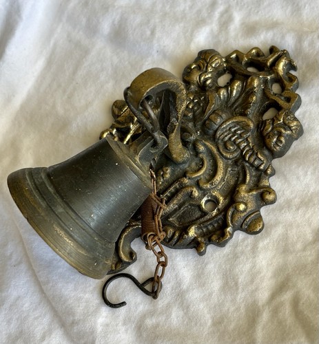 Antique bronze brass wall door - wall,