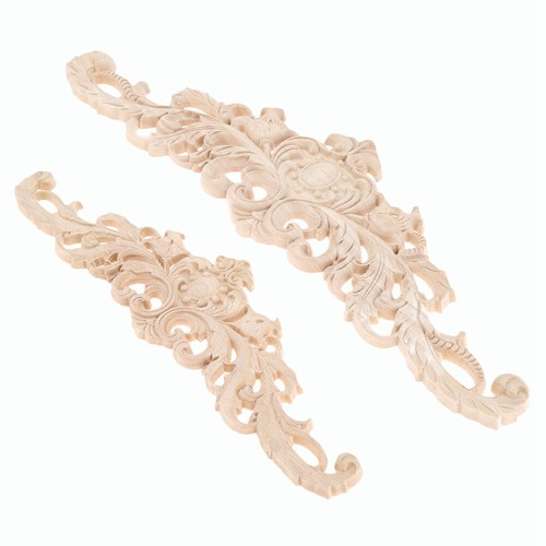 Wood carved applique - carved, unpainted