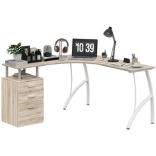 HOMCOM L-Shaped Corner PC Desk