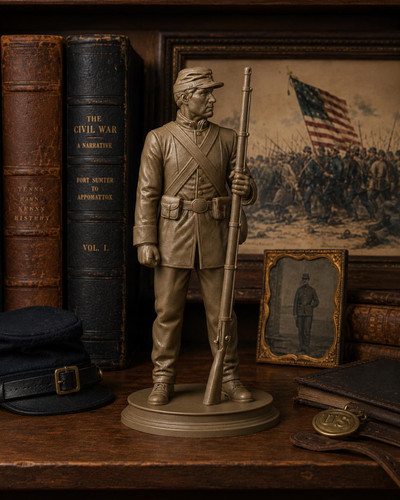 Civil war soldier statue - civil,