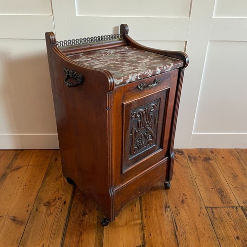 Antique coal scuttle cabinet - antique,