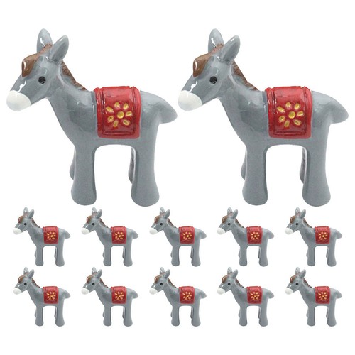 12pcs mini resin donkey - 12pcs,