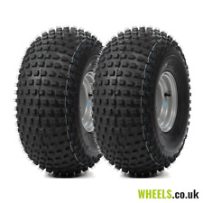 PAIR 22x11.00-8 ATV Quad Trailer  P323 4ply 43J tyre on 4 Stud 4" PCD steel rim