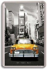 New York City Yellow Cab Taxi Fridge Magnet #1