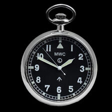 804014 MWC General Service Military Pocket Watch RRP £208  Black Dial PW/E2/BD
