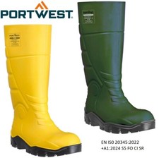 PORTWEST S5 Thermo Steel Toe Midsole Safety Wellies Wellington Boot Insulated Sz
