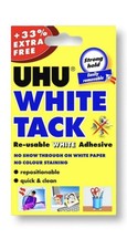 UHU White Tack, 33% Extra