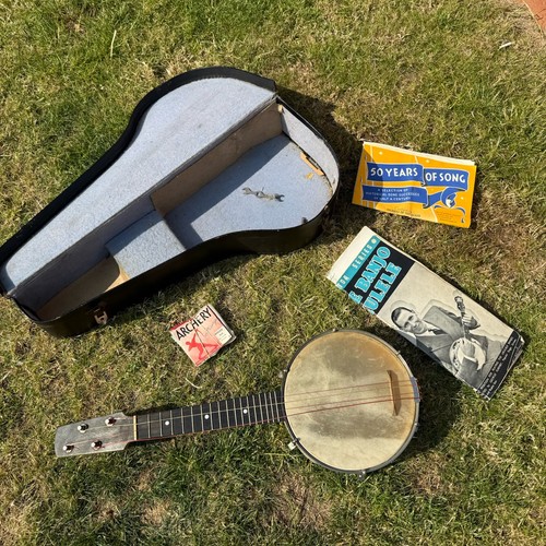 Vintage string banjo with - vintage,