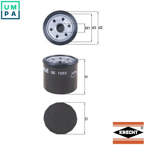 Oil filter 1253 for suzuki - oc,