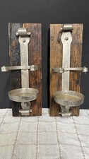 2x Vintage Heavy Wooden Cast