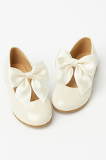 Flower Girl Communion Shoes Patent Mary Bow Jane Flat Bridesmaid Formal Footwear