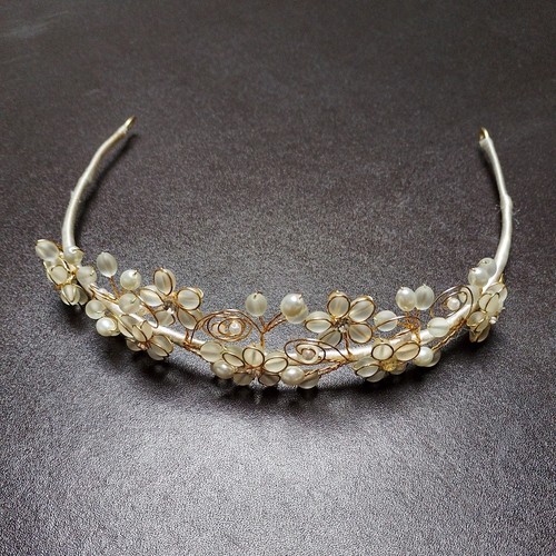 Bridal tiara headband with - headband, ab