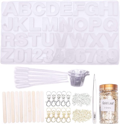 Resin casting moulds set gold - resin,