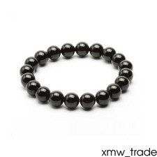 Black Magnetic Round Bead Hematite Bracelet Pain Relief Therapy Arthritis