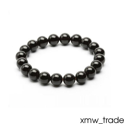 Black magnetic round bead - magnetic,