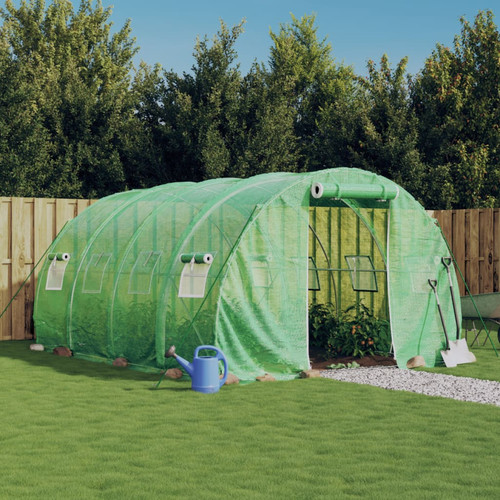 Greenhouse 4x3x2m green - green, pe