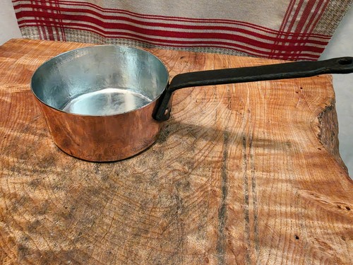 Antique french copper saucepan - antique,