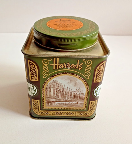 Harrods tea caddy tin - caddy,