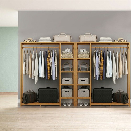 Bamboo garment rack large - garment,