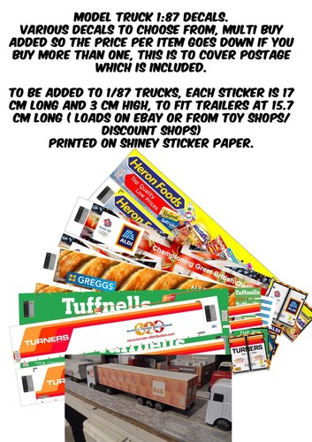 Model railway truck decals - railway,