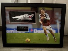 Aston Villa Jack Grealish Authentic Signed And Frame Football Boot AFTAL COA