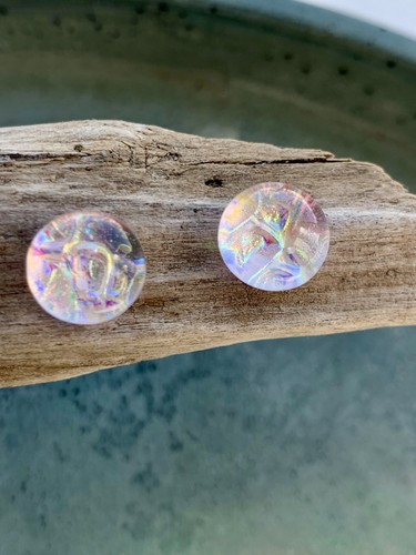 Sterling silver dichroic glass - sterling,
