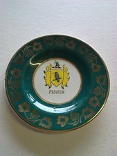 Old Arklow Pottery heraldic dish Fisher family arms Ireland Irish