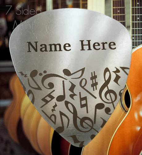 Personalised metal guitar - metal, pick