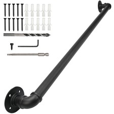 100cm-300cm Handrail Stair Rail Grab Balustrade Metal Staircase Banister Bar UK