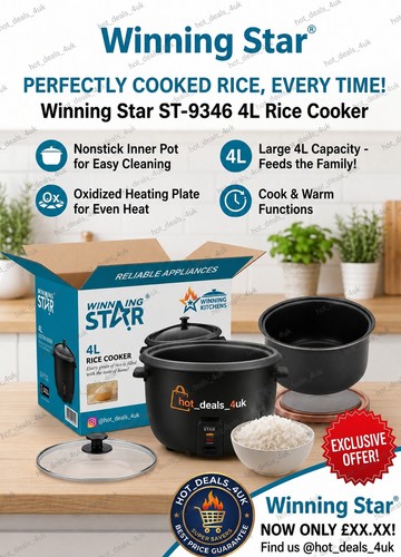Winning star rice cooker - star, 4l