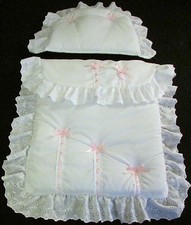 COACH BUILT PRAM BEDDING SET + MATTRESS for Silver Cross Dolls Oberon Chatsworth