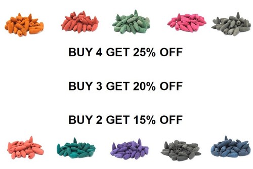 Backflow incense cones - backflow, bags