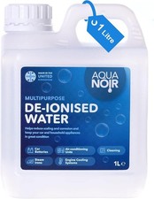 AQUANOIR Deionised Water 1L | Demineralised Water for Steam Irons, Car Batteries
